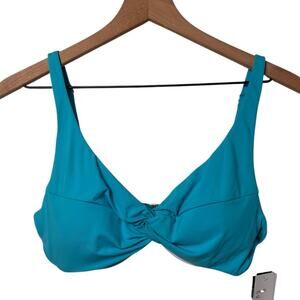 LA BLANCA ISLAND GODDESS TWIST BIKINI TOP AZL WOMEN SIZE 10 BRAND NEW WITH TAGS